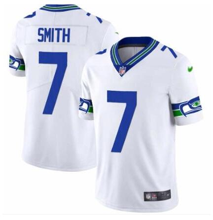 Men's White Seattle Seahawks Active Player Custom Throwback Vapor Stitched Football Jersey
